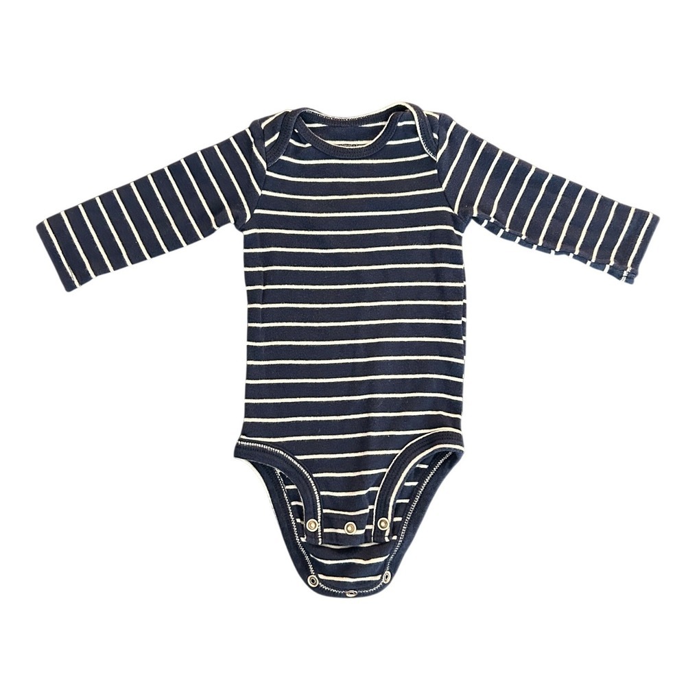 Simple Joys by Carters Baby Bodysuit 0-3M Navy Blue White Striped (1304)